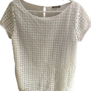 Orsay Short Sleeve Lined Women’s White Lace Top EU Size 42‎ (US Size 10)